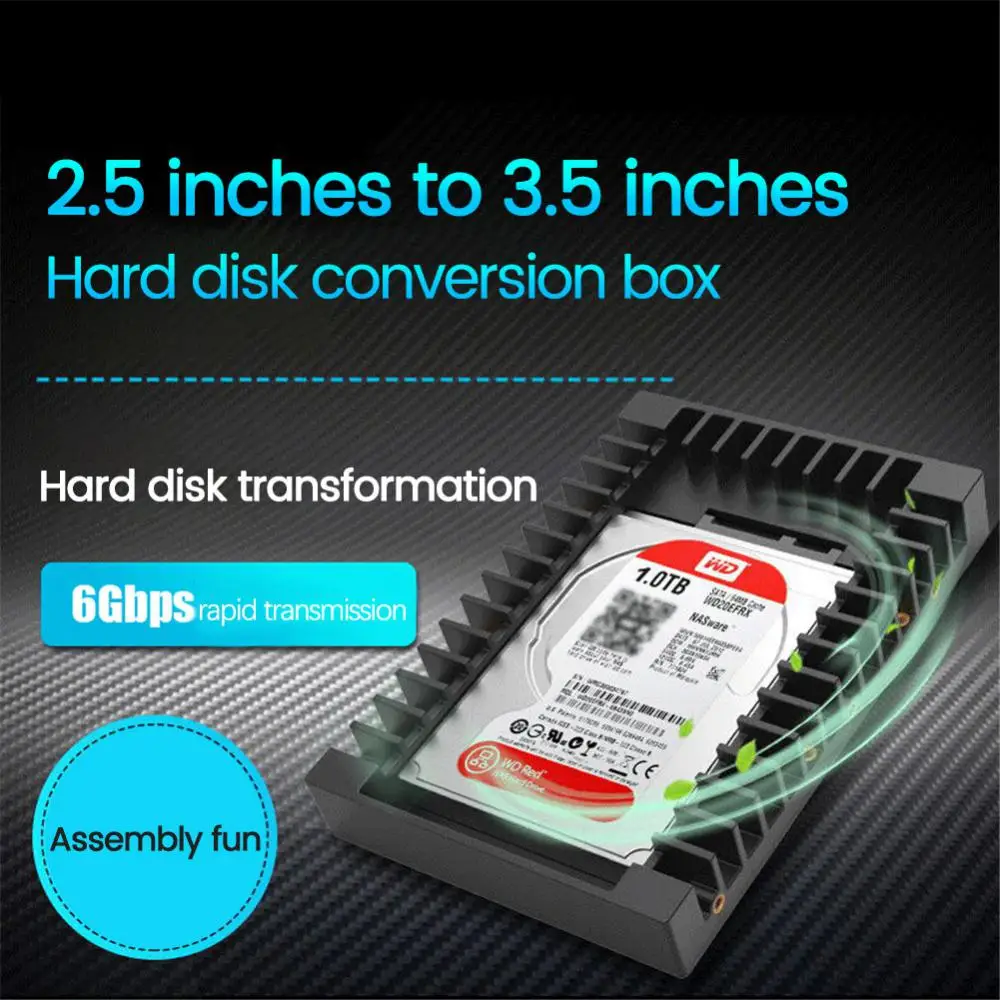 

Support Hot Plug Hard Disk Adapter Box High-quality Hard Disk Holder 2.5-inch To 3.5-inch Adapter Box 3.06gbps Transmission