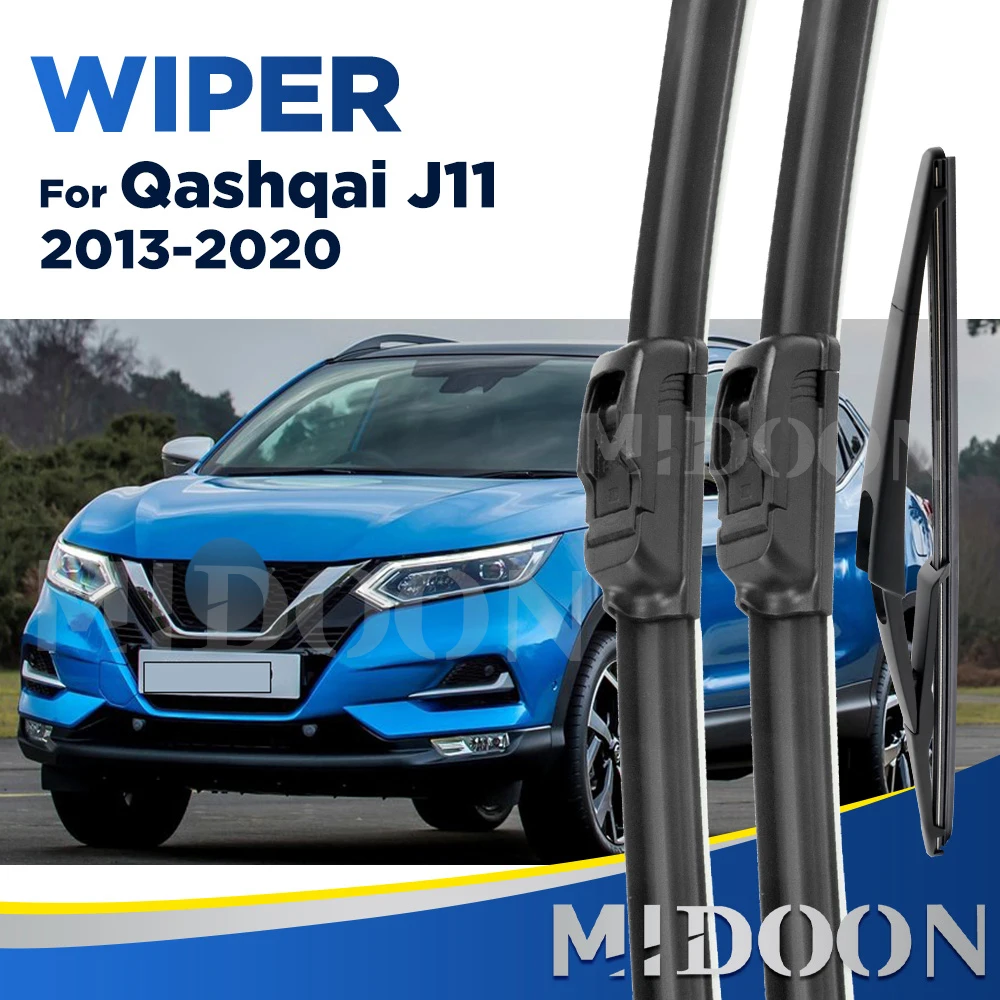 Фото Стеклоочиститель MIDOON для Nissan Qashqai J11 2013-2020 2014 2015 2016, передние и задние щетки стеклоочистителя, щетки для ветрового стекла 26 