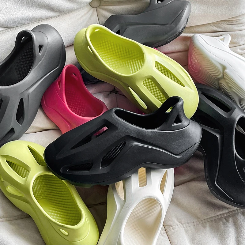 Litfun New Fashion Women Sport Sandals Summer Thick Bottom Slipper Men Outdoor Fashion Clogs Unisex Soft EVA Hollow Beach Slides