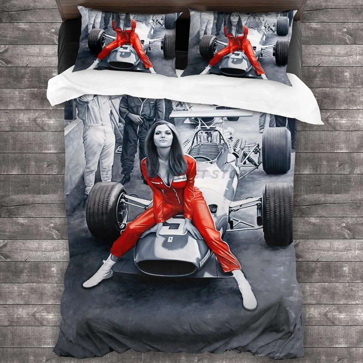 

Ferrari 312F1 & Lady In Red Bedding Set Duvet Cover Pillowcases Comforter Bedding Sets Bedclothes