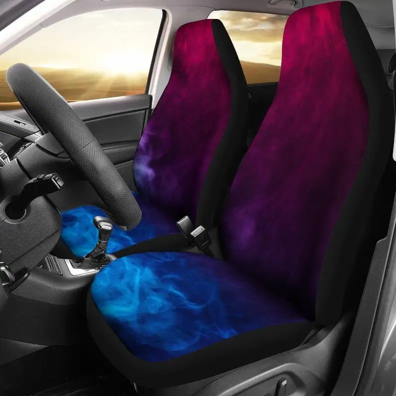 

Red / Blue Smoke Abstract Car Seat Covers Pair, 2 Front Seat Covers, Car Seat Covers, Car Seat Protector, Car Accessory