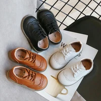 children shoes flat unisex pu leather shoes for kids single spring autumn trend cute casual breathable