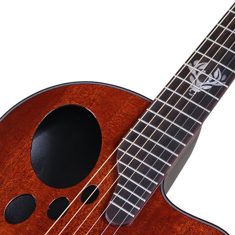 Электрическая акустическая гитара из ламинированной ели 6 струн с круглой задней