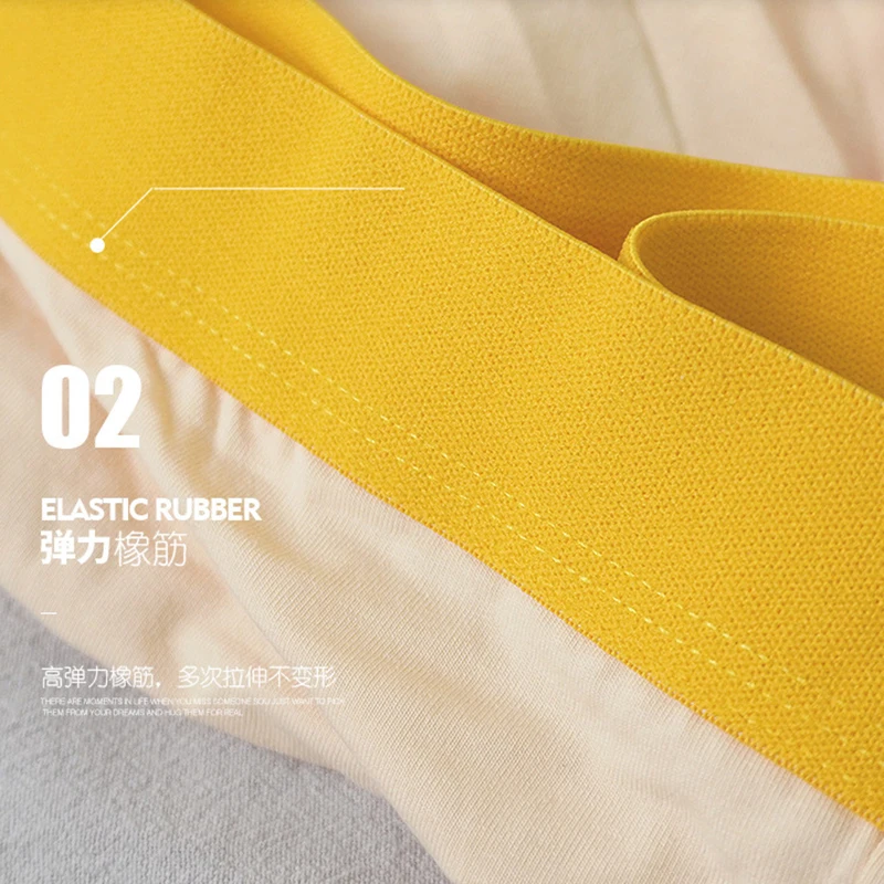 3Pcs Men's Panties Top Quality U Convex Cotton Underwear Men Boxer Shorts Trendy Color Matching Breathable Underpants