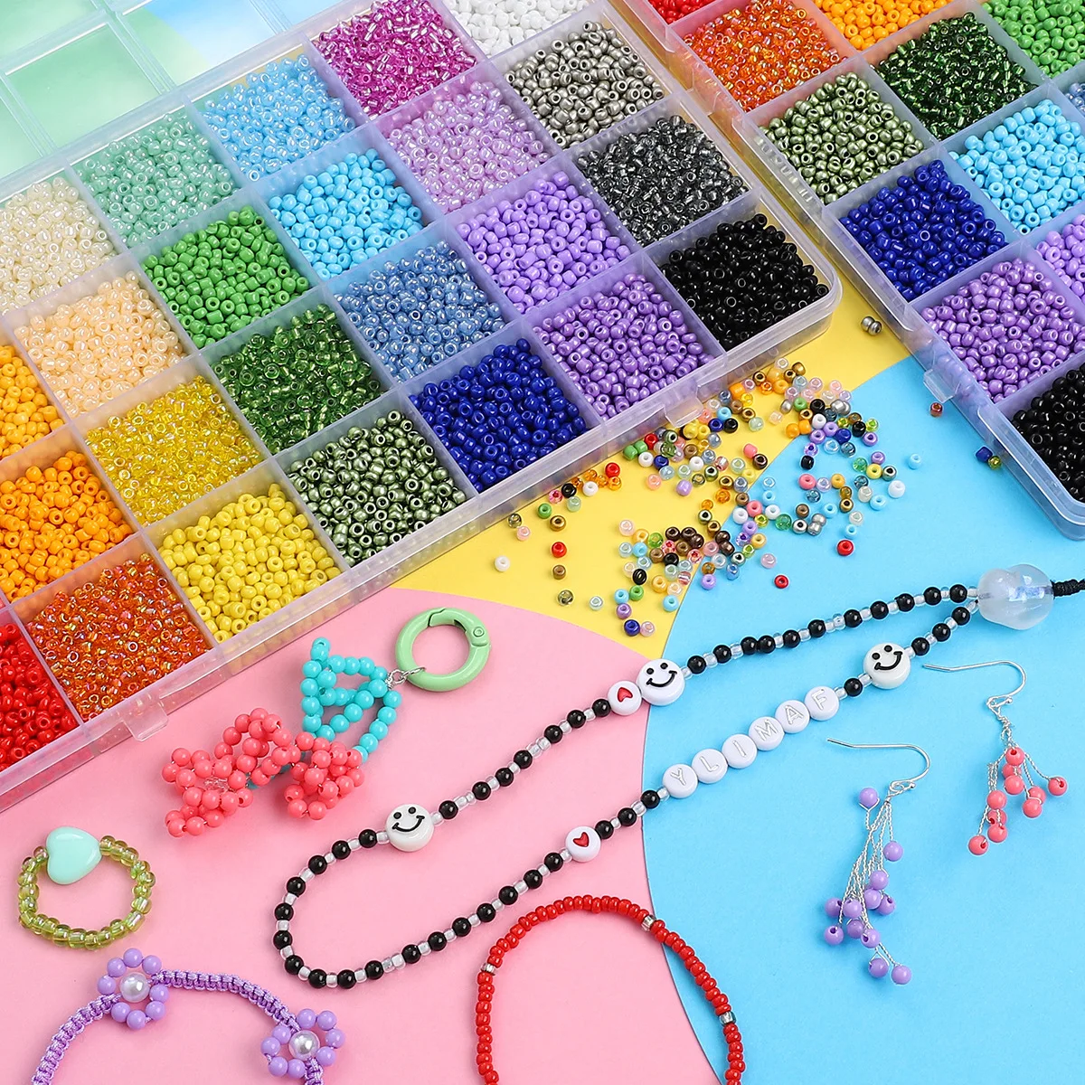 3 мм круглые стеклянные бусины-разделители свободные бусины для