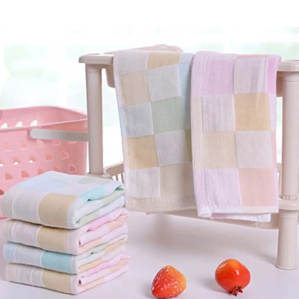 

Reusable Breathable Square Cotton Newborn Lattice Print Handkerchief Face Towel Wipe Towels Saliva Towels