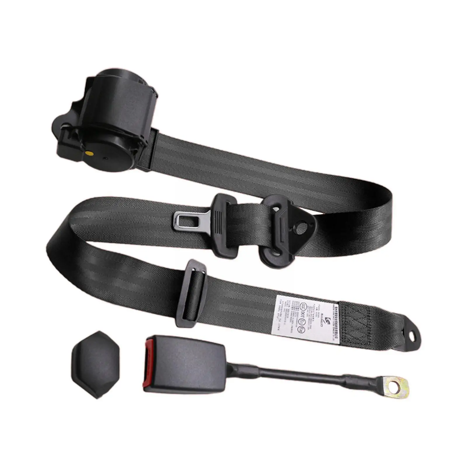 

1pcs Retractable Auto Safety Belt Passed Emergency Auto Driver Safety Car 3 Belt Parts Point Locking Belt A5j8