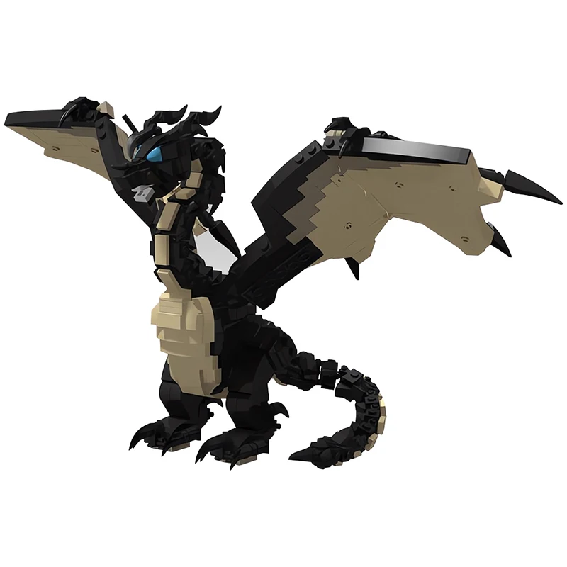 

Black Dragon Evil Flame Wing Building Blocks MOC 73357 Character Set Display Model Warrior Game and Dungeonsed Bricks Toy Gift