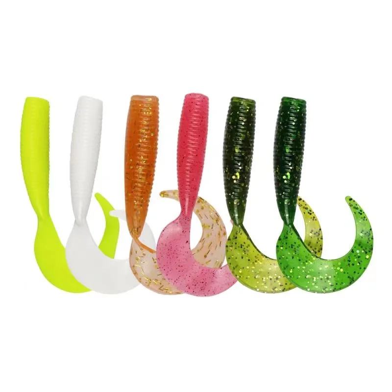 

5 шт./лот, мягкие рыболовные приманки 60 мм/2,1 Г, джиг-Воблеры, силиконовые искусственные приманки для рыбалки, крючок, приманки для ловли карпа...