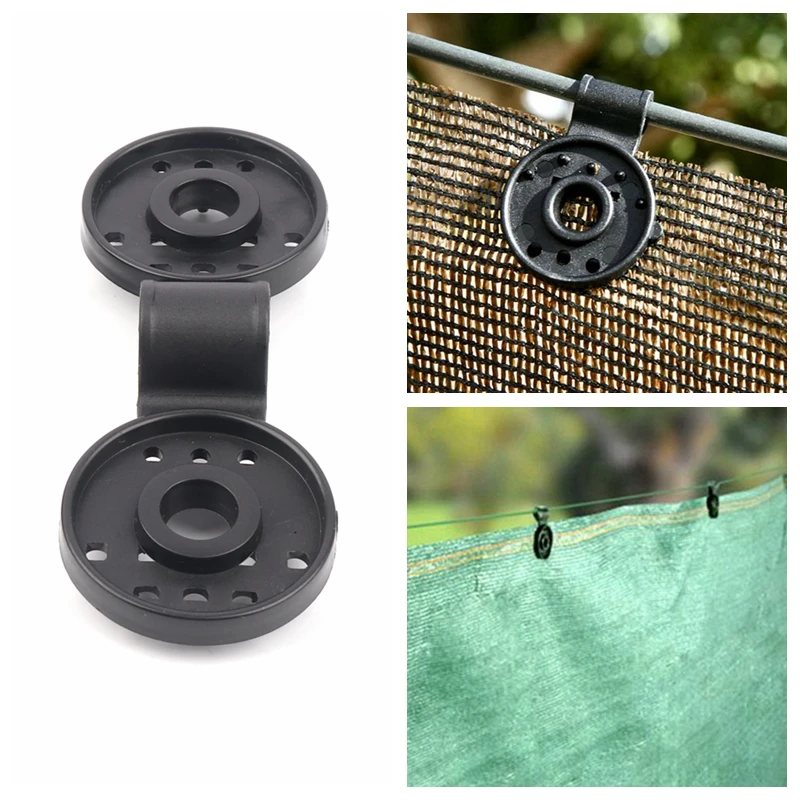 

50~10pcs Sun Shade Net Clip Garden Tools Greenhouse Shade Cloth Fix Clamp Plastic Grommet Fence Netting Installation Hook