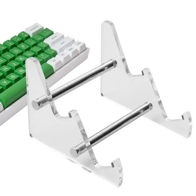 3 Tiers Display Keyboard Holder Transparent Acrylic Keyboard Stand for Computer Mechanical Keyboard Rack Storage