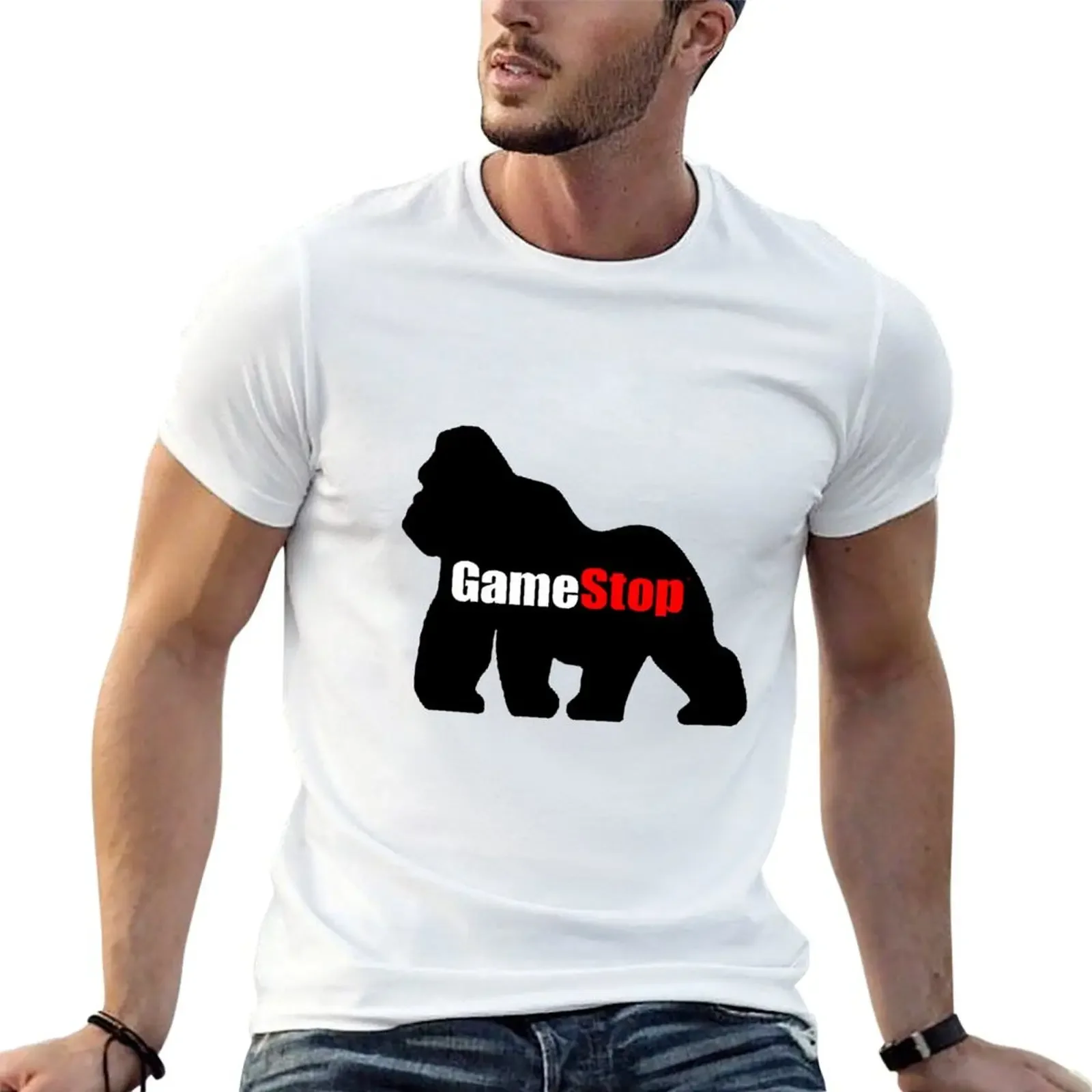 Футболка GameStop Ape футболка с рисунком аниме большие и высокие футболки для мужчин |