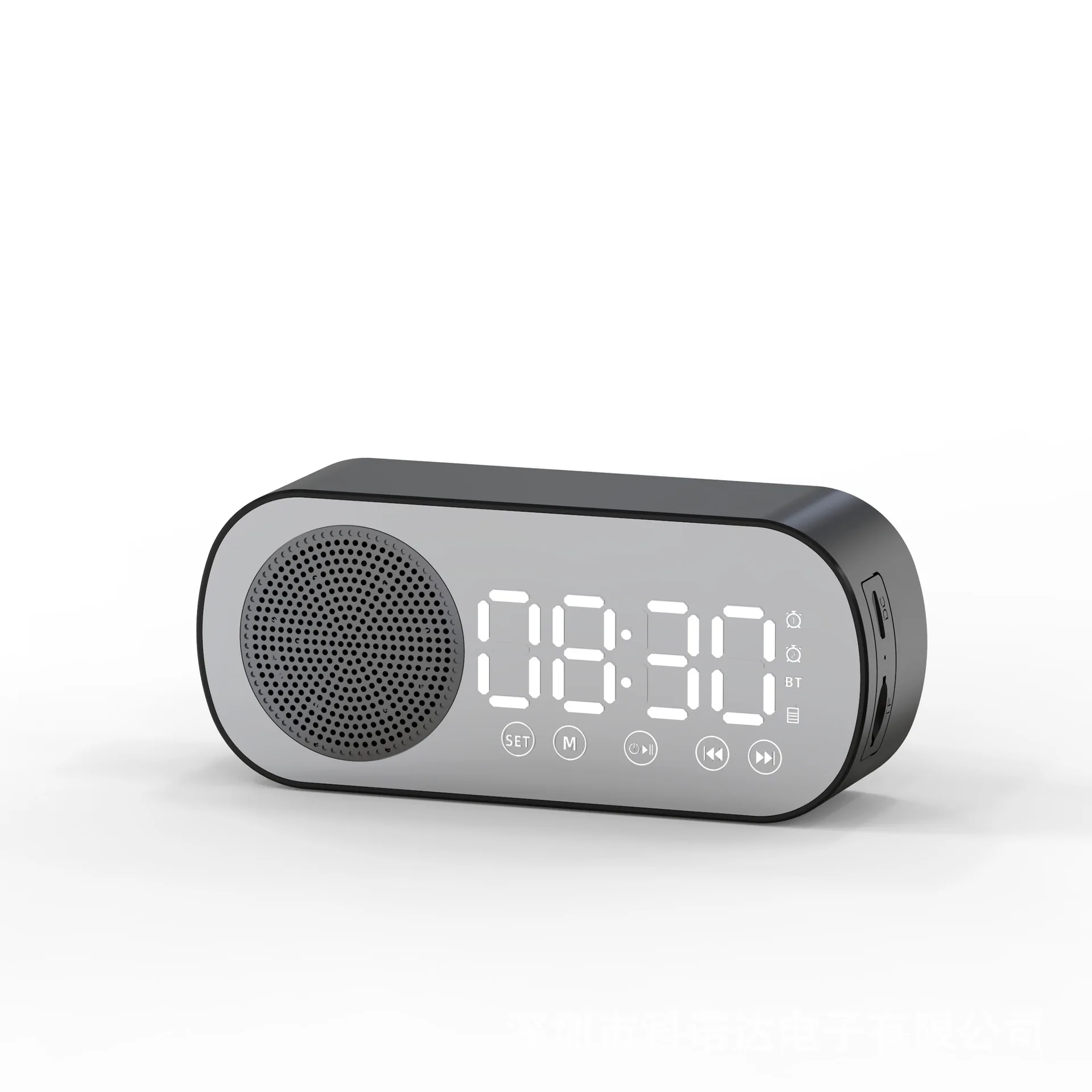Новинка 2022 Bluetooth 5.0 динамик Hi-Fi маленькие часы динамиков зеркальная сигнализация