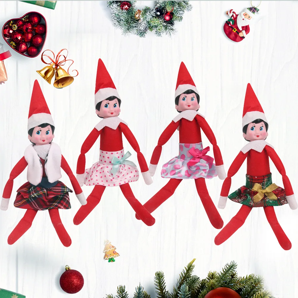 

Christmas Skirt Dress Clothes for Elf on the shelf accessories set Gifts Elves Clothes