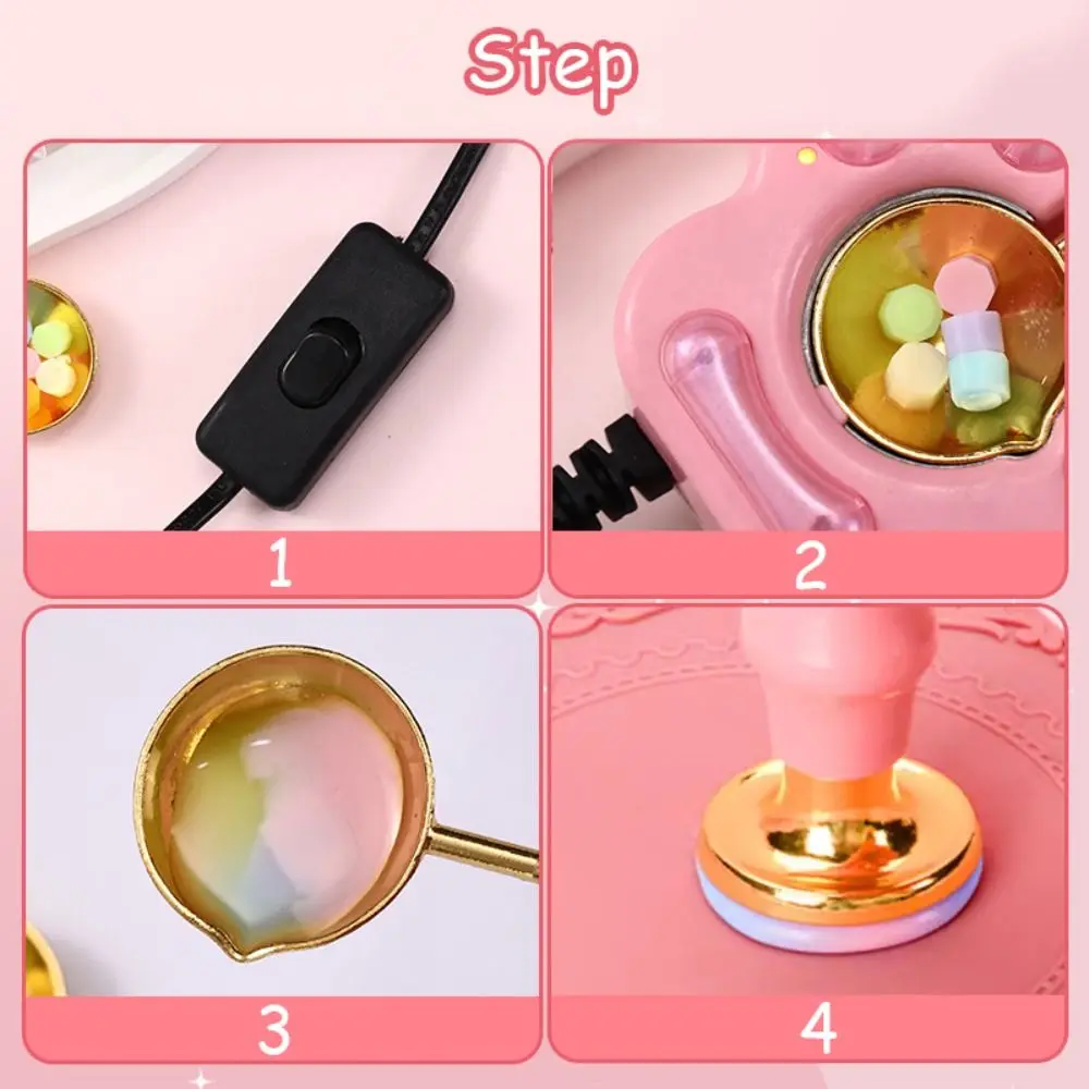 Милый DIY кошачья лапа восковой горшок электрический Kawaii огненный лак печь ложка