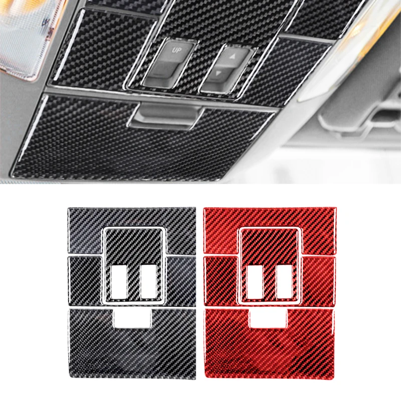 

Carbon Fiber Car Roof Reading Light Frame Cover Sticker For Toyota Tundra 2014-2018 Auto Accessories Interior