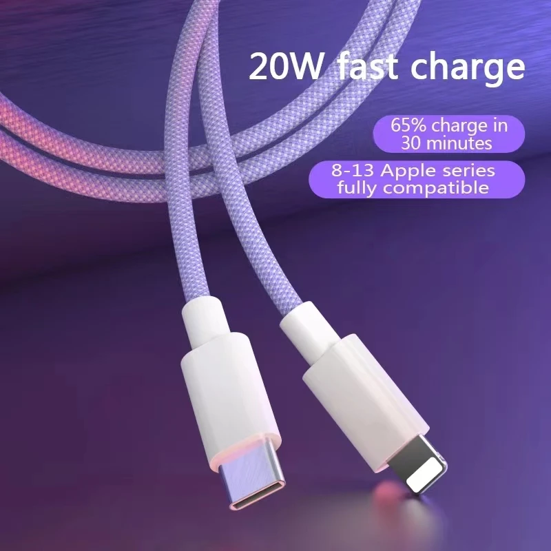 

3A PD 20W USB Type C To USB C Cable Quick Charge 480Mbps OD3.8 Fast Charging Data Cable for Macbook Pro Huawei Samsung Xiaomi