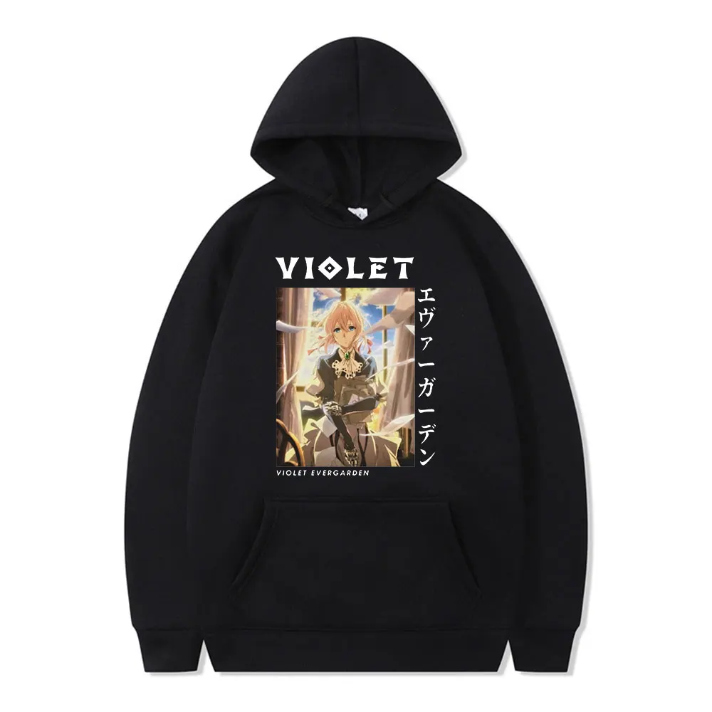 

Anime Violet Evergarden 2022 Popular Classic Comic Simple Print Winter Long Sleeve Loose Casual Woman Hoodie Hip Hop Oversized