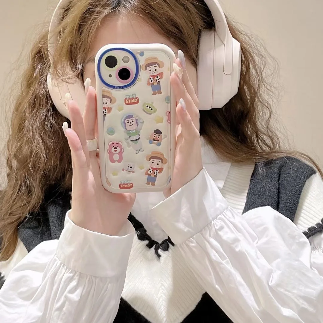 

Disney Buzz Lightyear leather material Phone Cases For iPhone 14 13 12 11 Pro Max Back Cover