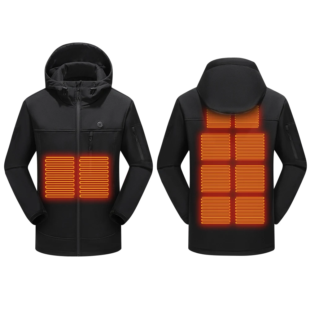 Мужская водонепроницаемая куртка с электроподогревом 3-мя режимами