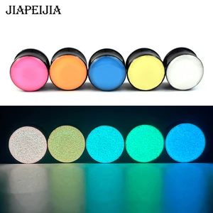 6-40mm Glow in the Dark Acrylic Ear Tunnels Plugs and Gauges Ear Expander Studs Stretching Body Piercing Jewelry