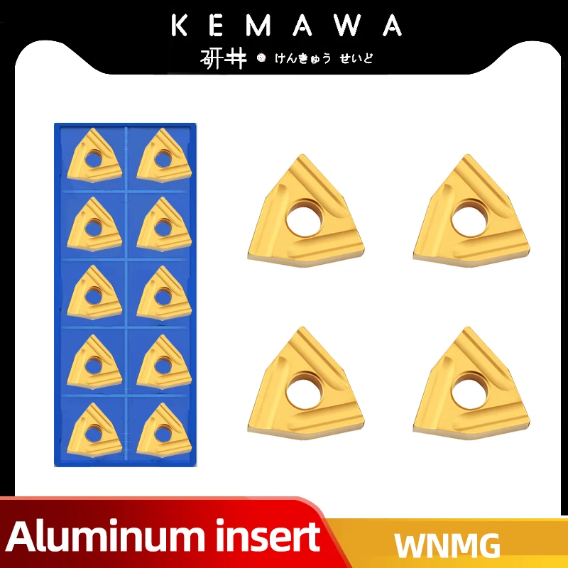 

KEMAWA 10PCS Carbide Insert WNMG080408R-S WNMG080404L-S High Quality For Steel Stainless Steel Turning Tool lathe Turning