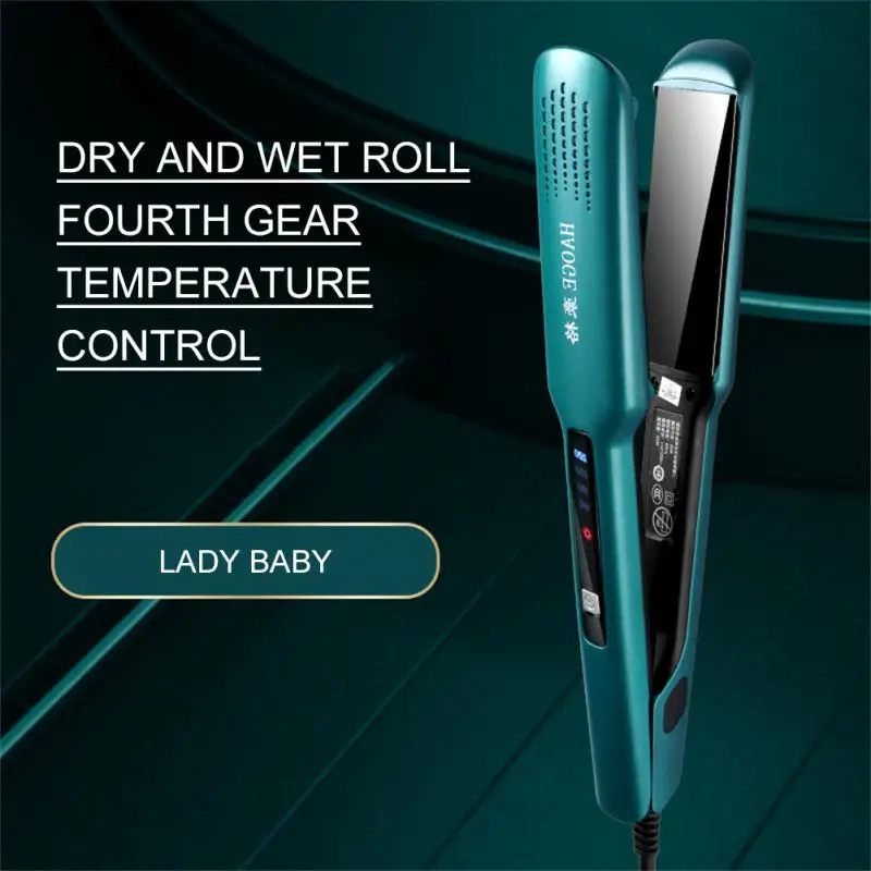 

In1 Four-Gear Adjustable Temperature Professional Flat Iron Hair Straightener Fast Warm-up Styling Tool For Wet Or Dry Hair