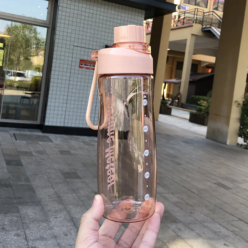 600/680ml Large Capacity Sports Water Bottle Fruit Juice Drinking Bottle Infuser Clear Portable Outdoor Plastic Cup Drinkware