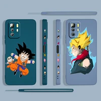 anime dragon ball boy for xiaomi redmi note 11 11s 11t 10 10s 9 9s 9t 8 8t 7 5 pro 4g 5g liquid left rope phone case cover capa