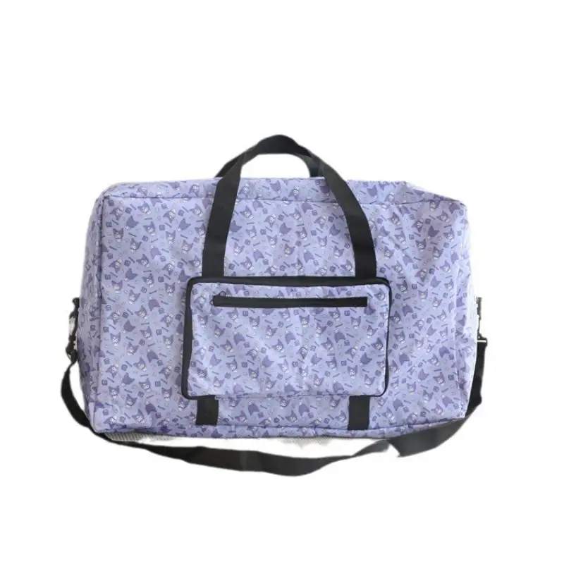 

2023 HelloKitty Travel Bag Kawaii Sanrio Mymelody Kuromi New Korean Women's Cartoon Large Capacity Foldable Luggage Bag