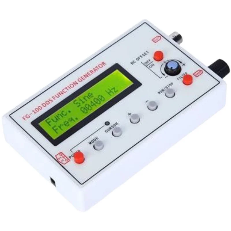 

1Hz - 500KHz DDS Function Signal Generator Frequency Counter Signal Source Module Sine Square Triangle Sawtooth Waveform FG-100