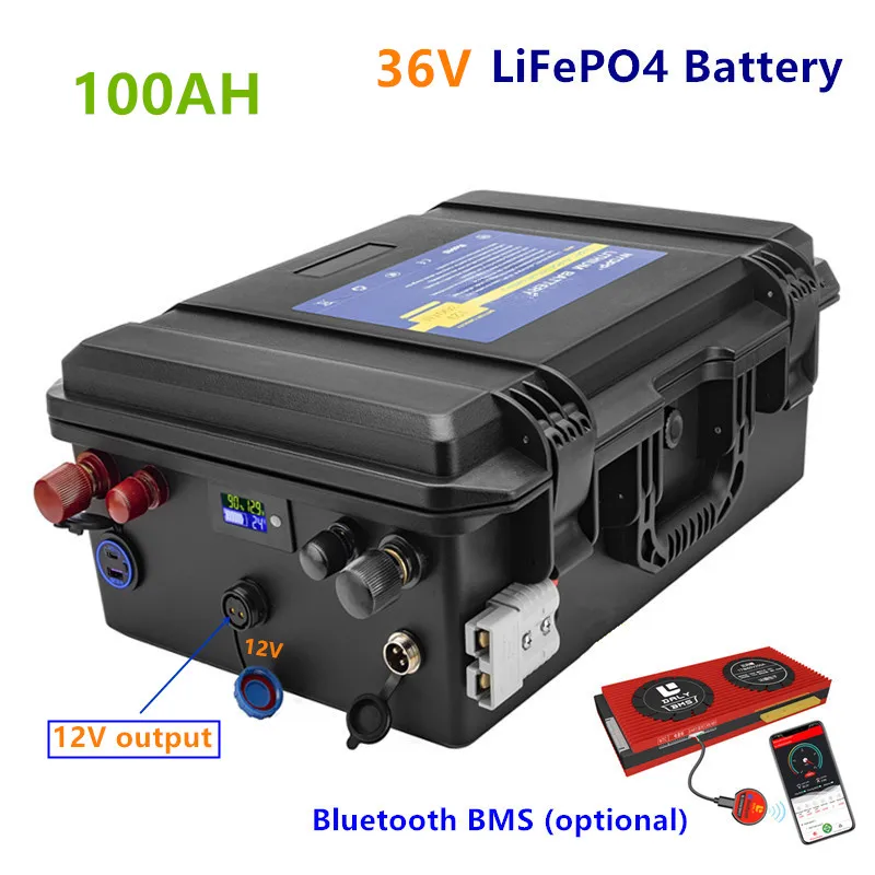Фото 36 в 100 Ач LiFePO4 батарея опционально Bluetooth BMS В lifepo4 литиевая для лодочного мотора