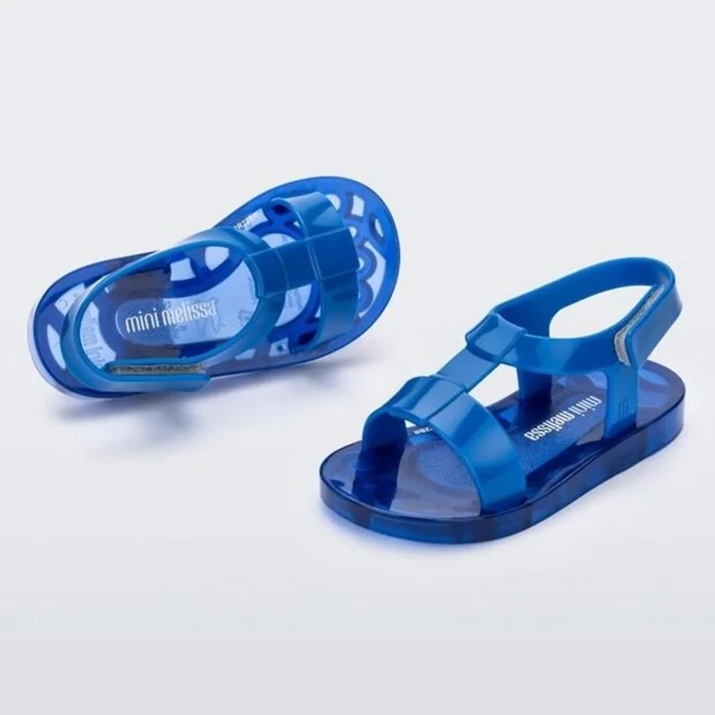 

Mini Melissa Children's Summer Sandals Boy's Fashion Leaking Toe L-shaped Beach PVC Jelly Fragrant Casual Shoe MN068 Girl Shoes