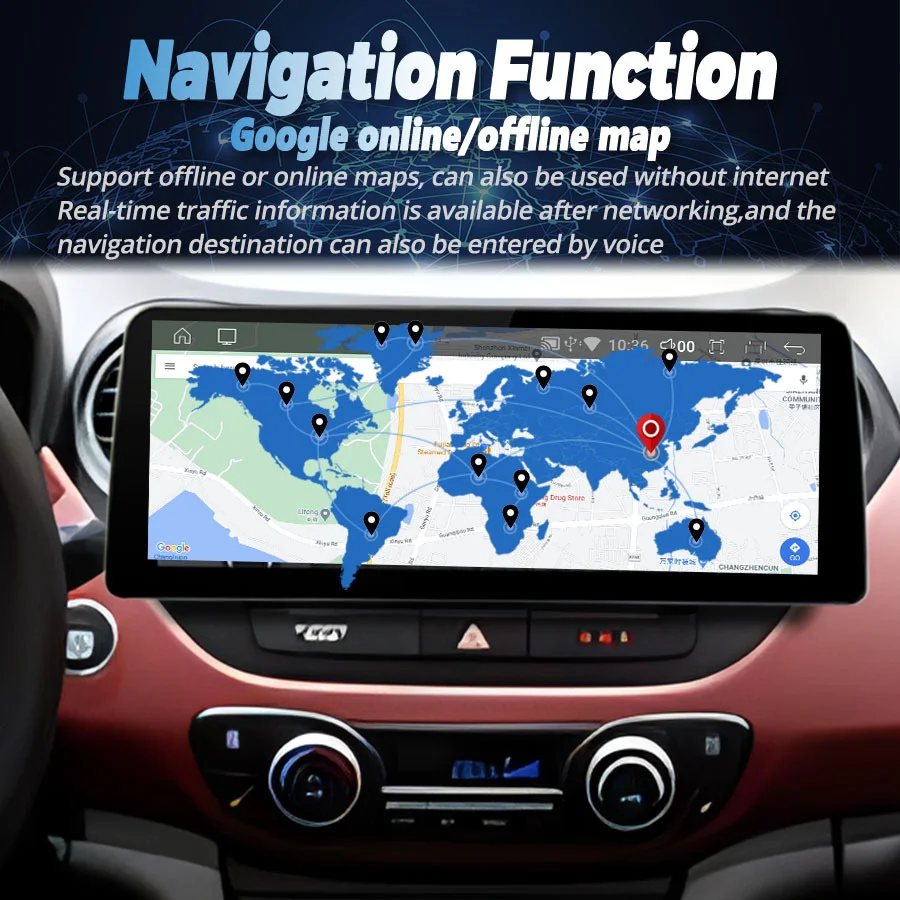 12 3-дюймовый экран Android 14 для Hyundai I10 2014 2016 GPS автомобильный видеоплеер радио стерео