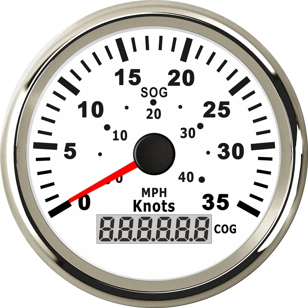 

85mm Car Boat 40KMH GPS Speedometer Odometer Speedometer Gauge Compatible with Motorcycle Auto Truck Yacht 9~32V 35 Knots