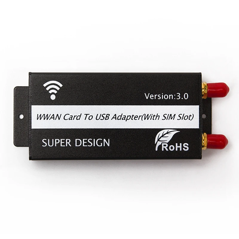 Плата адаптера Mini PCIE на USB слот для SIM-карты с корпусом и антенной U8300C плата
