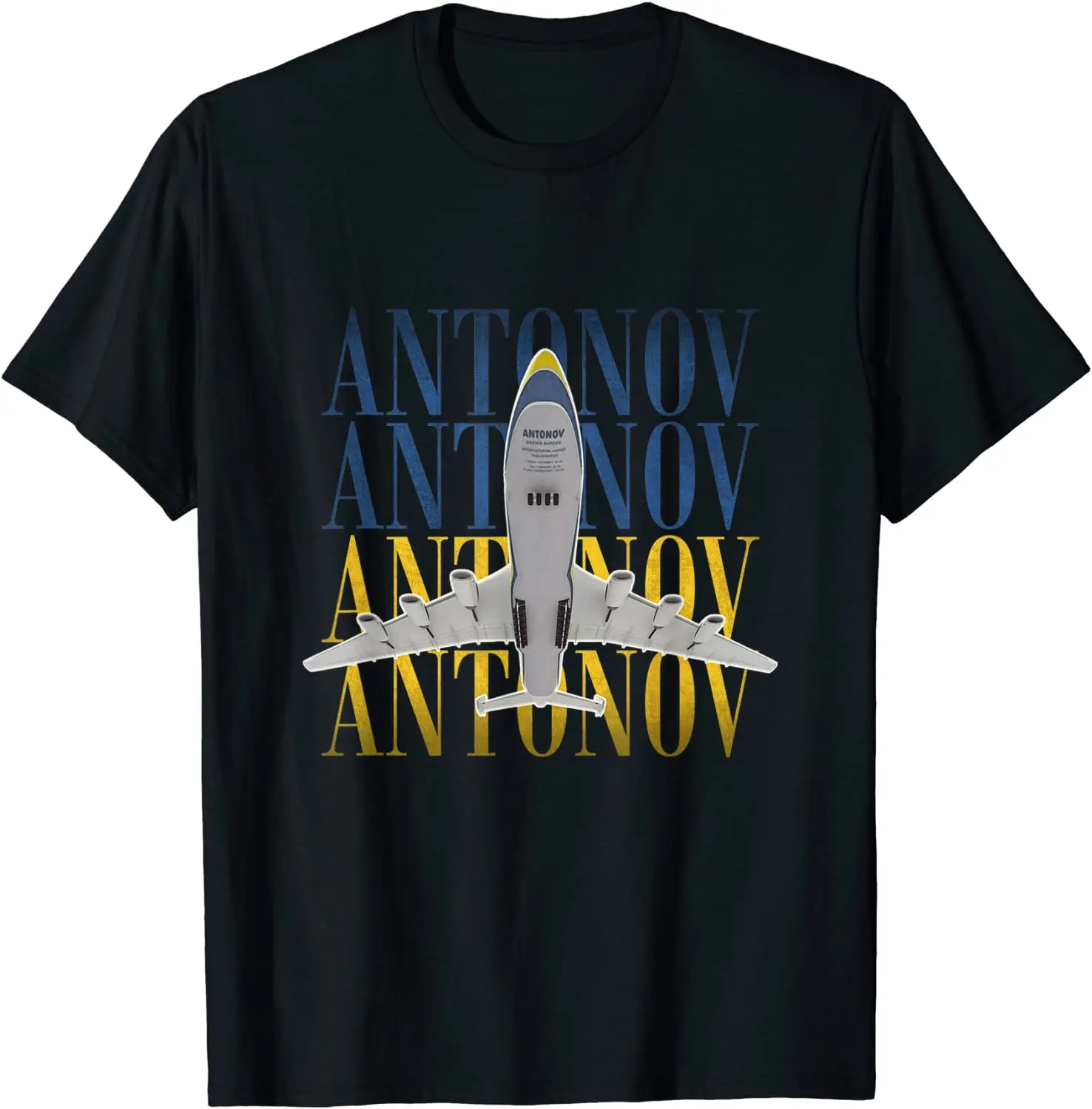 

Antonov AN-225 Cargo Jet Plane Aircraft Ukraine Flag Men T-Shirt Short Sleeve Casual 100% Cotton O-Neck Summer Tees