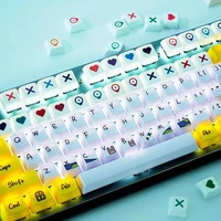 pbt cute kawaii keycap xda color ball cap is suitable for mx switch mechanical keyboard players personality 1u keycap