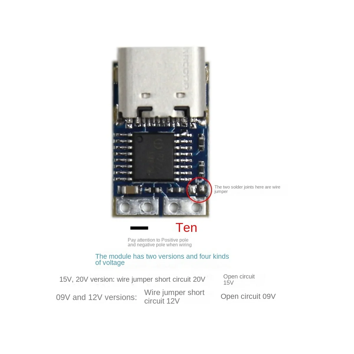 

_ Приманка модуль PD23.0 к DC Триггеру Удлинительный кабель QC4 зарядное устройство Type-C PD Decoy (15 В)