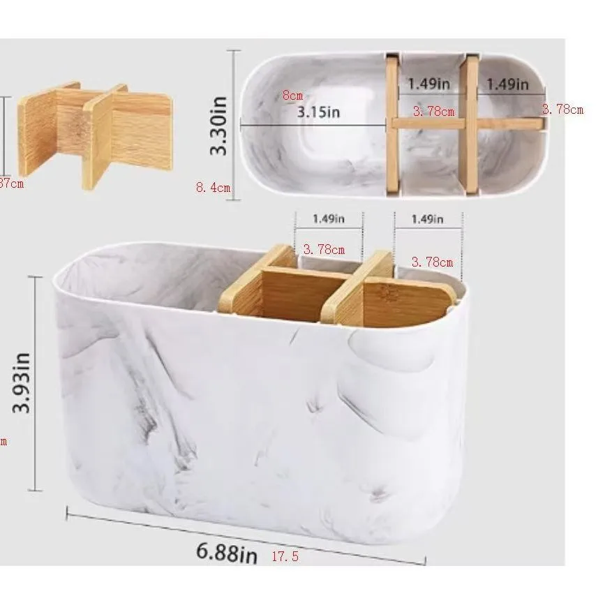 

Держатель для зубных щеток из бамбука 5 отделений