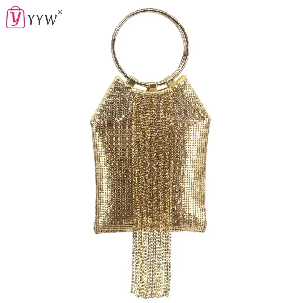 

Crossbody Shiny Rhinestone Tassels Purses Wedding Ladies Clutches Bag Women Party Female Sequins Exquisite Handbags For Evening
