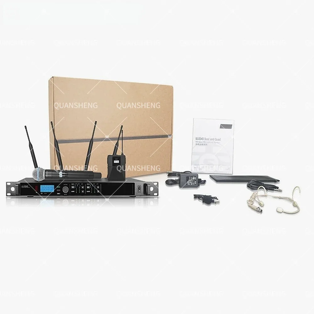 ULXD4D UHF Профессиональный беспроводной микрофон Двухканальный передатчик с ручным