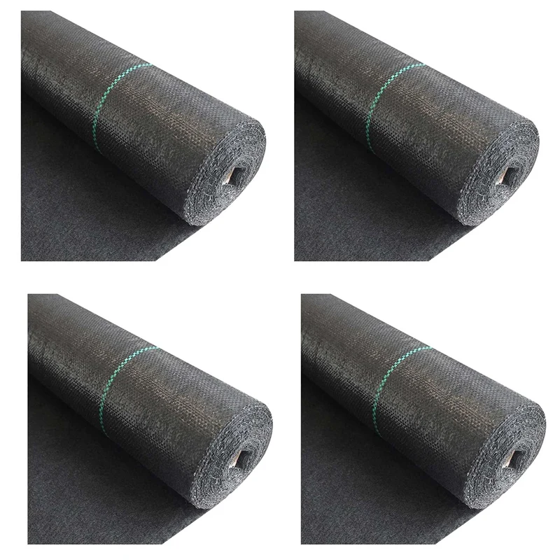 

4X Garden Weeding Barrier Landscape Fabric Heavy-Duty Weeding Block Gardening Mat, Easy Weeding Control,4Ft X 50Ft
