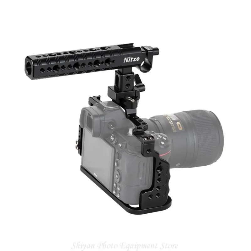 

Nitze Cage Kit for Nikon Z6/Z7 with PE06 HDMI Cable Clamp and PA14 NATO Handle - NHT-Z6Z7