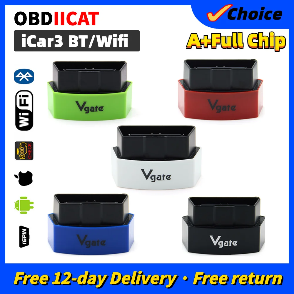 Vgate ELM327 Bluetooth/WIFI OBDII диагностический интерфейс для Android/IOS OBDICAT считыватели кодов