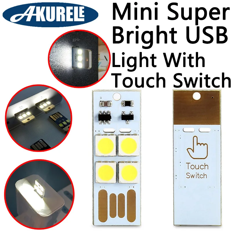 

USB-лампа с сенсорным выключателем, USB светильник ка, компьютерная клавиатура светильник-светодиодная лампа, T05, мобильный источник питания, л...