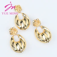 ym jewelry sets for women necklace and earrings 18k gold color geometric pendant brazilian drop earring for wedding party gifts