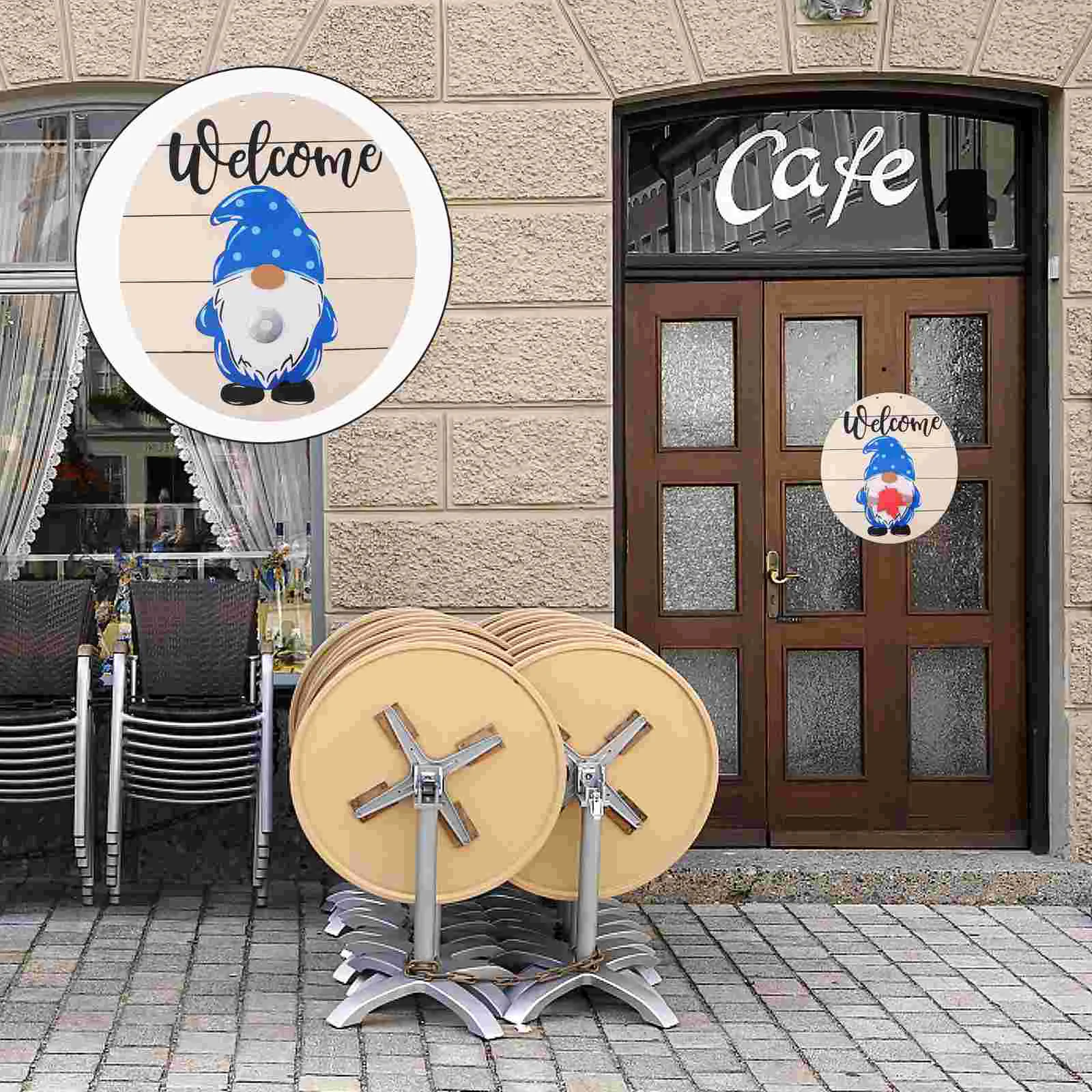 

Навесной дверной знак «Гном», деревянная гирлянда, вешалка для крыльца, сменная дверная тарелка для сада