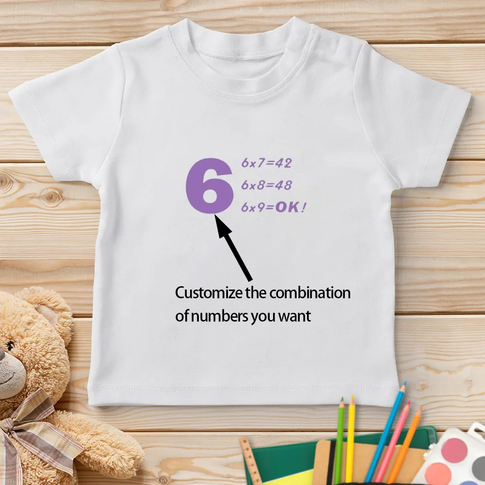 

Custom Your Number Short Style T-shirt Short Sleeves 69 OK Personality Creative Customize the Combination of Numbers You Want