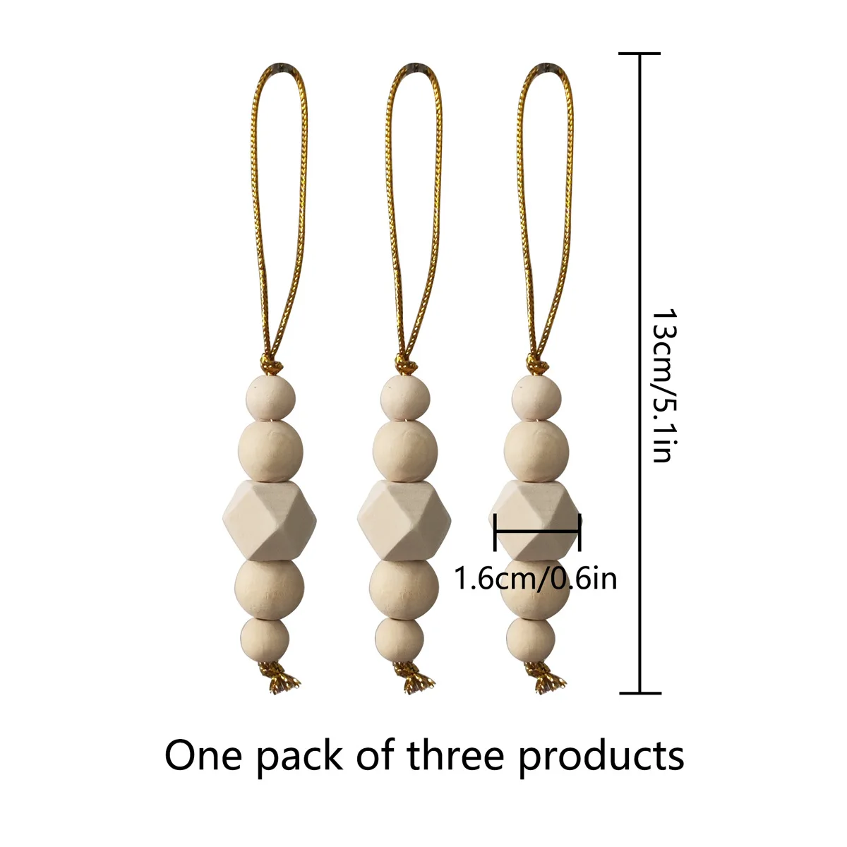 

3 шт., подвесные бусины для рождественской елки